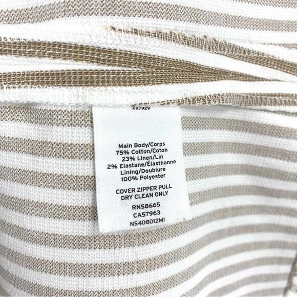 Nordstrom Signature Stripe Button Front Belted Dress Sz 4 - Picture 6 of 8